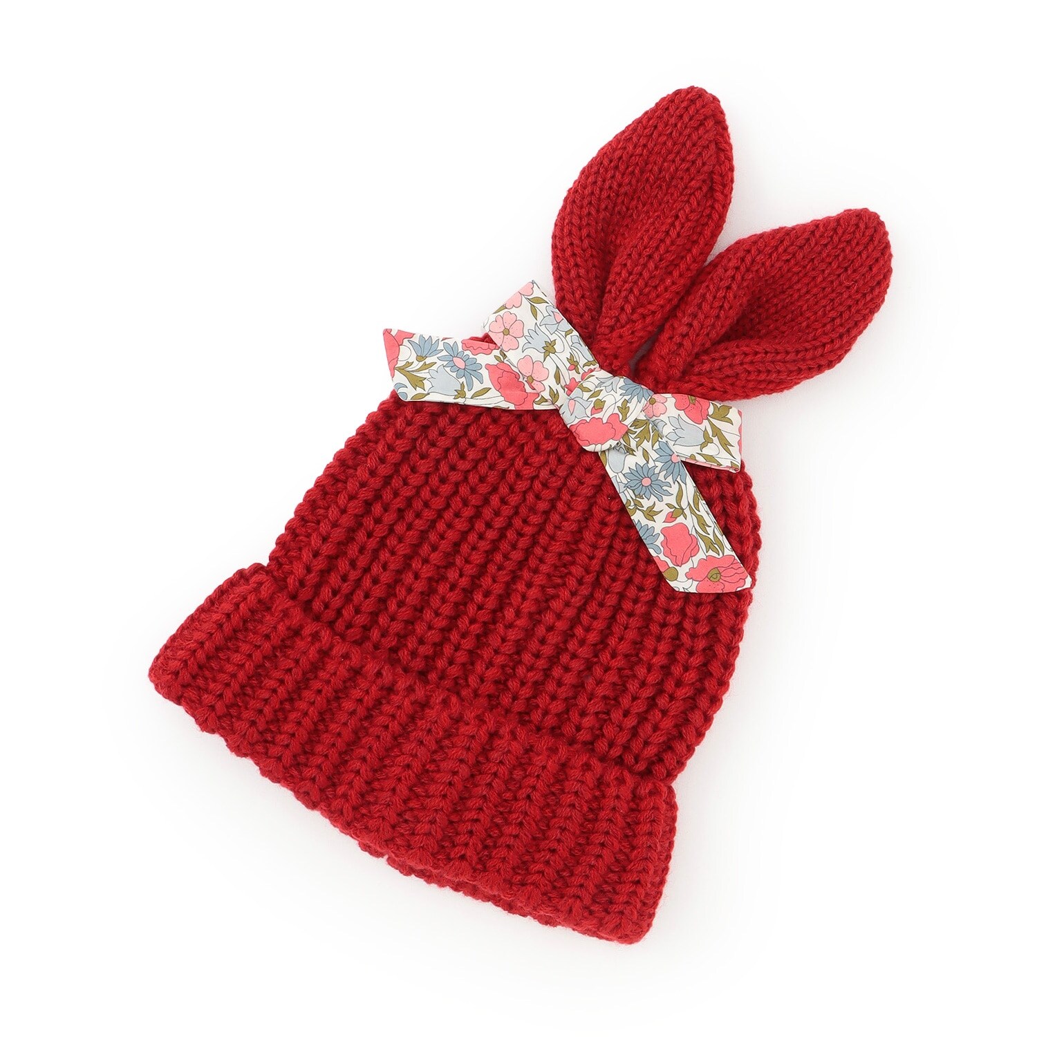 ウサ耳ニット帽子