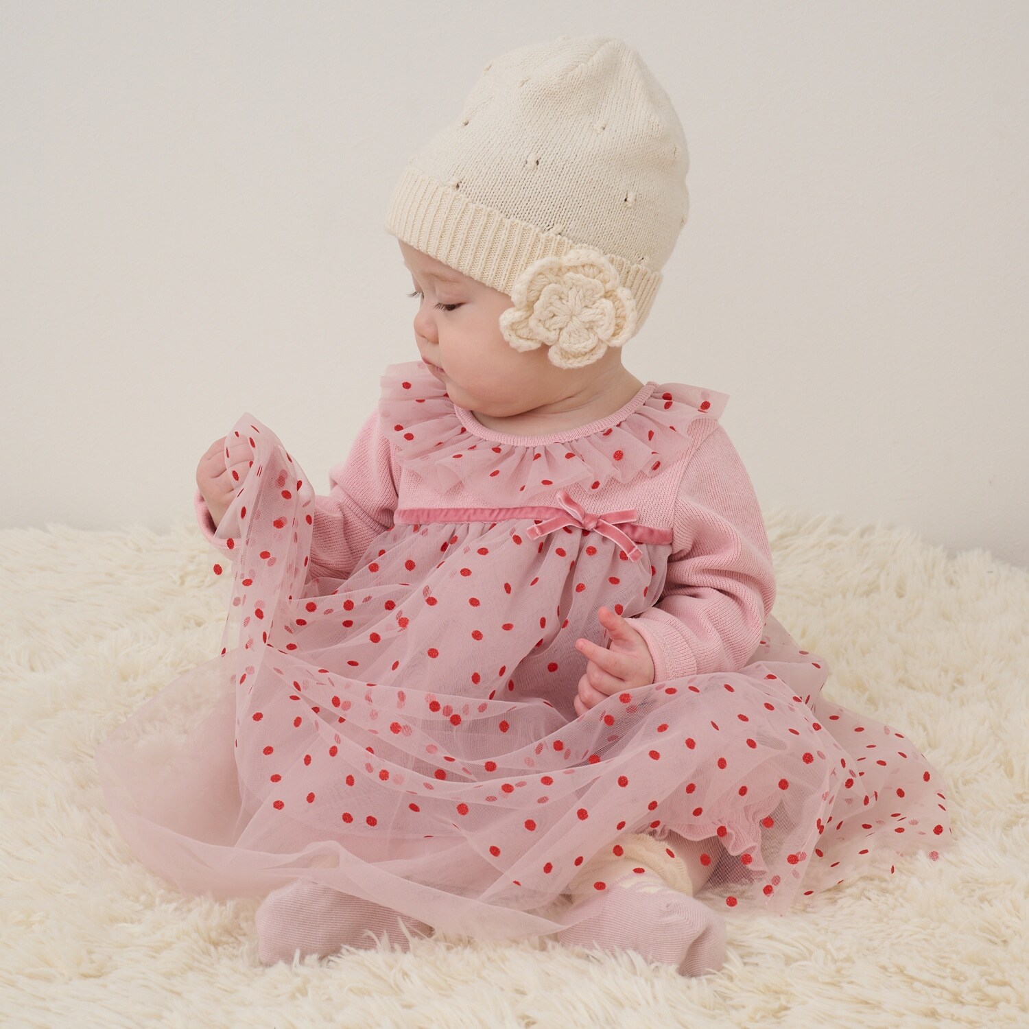 キラキラドットベビースーツ