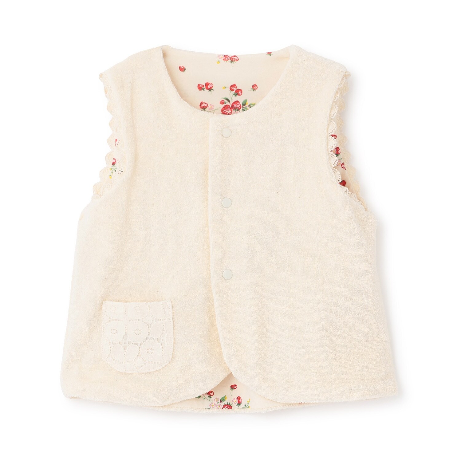 野イチゴリバーシブルベスト【オーガニック】【日本製】