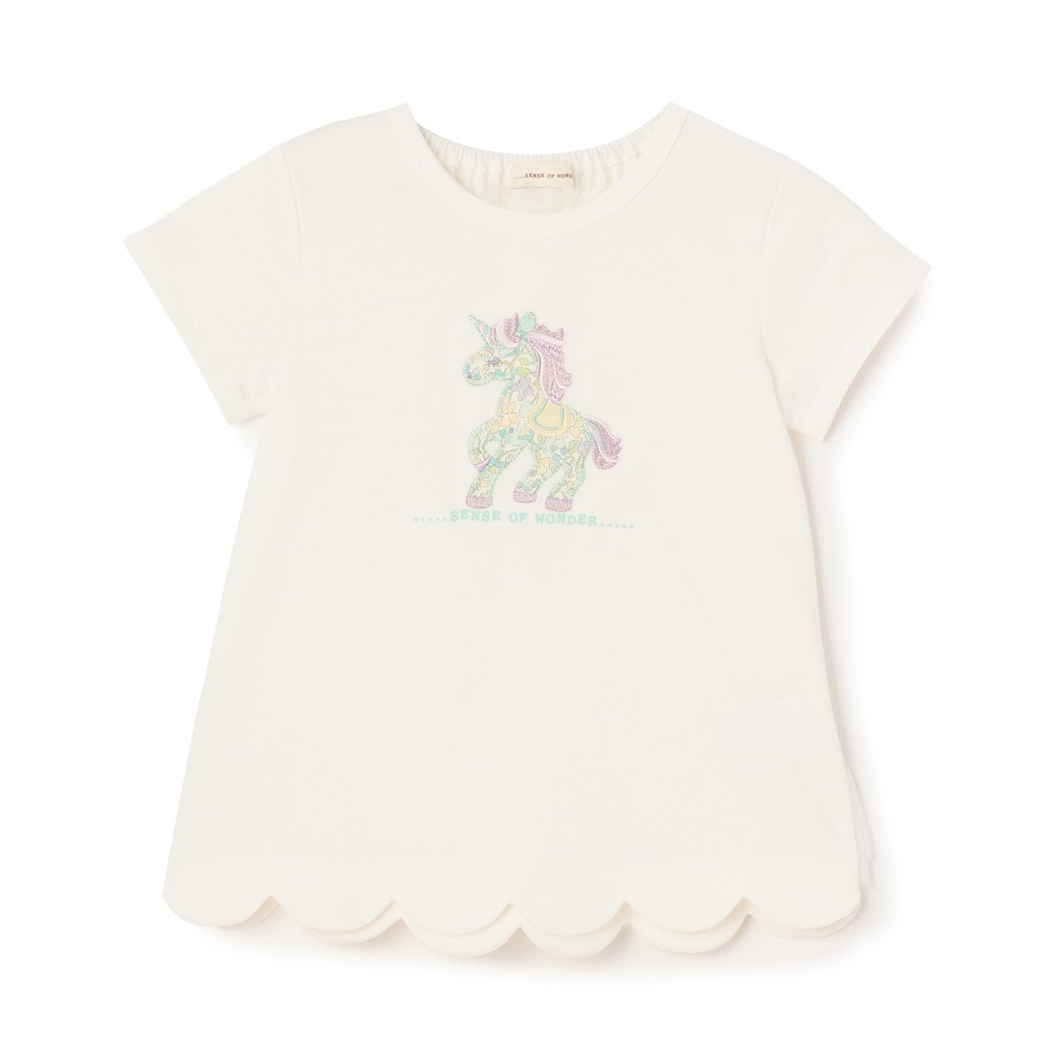 ユニコーンリバティアップリケTシャツ