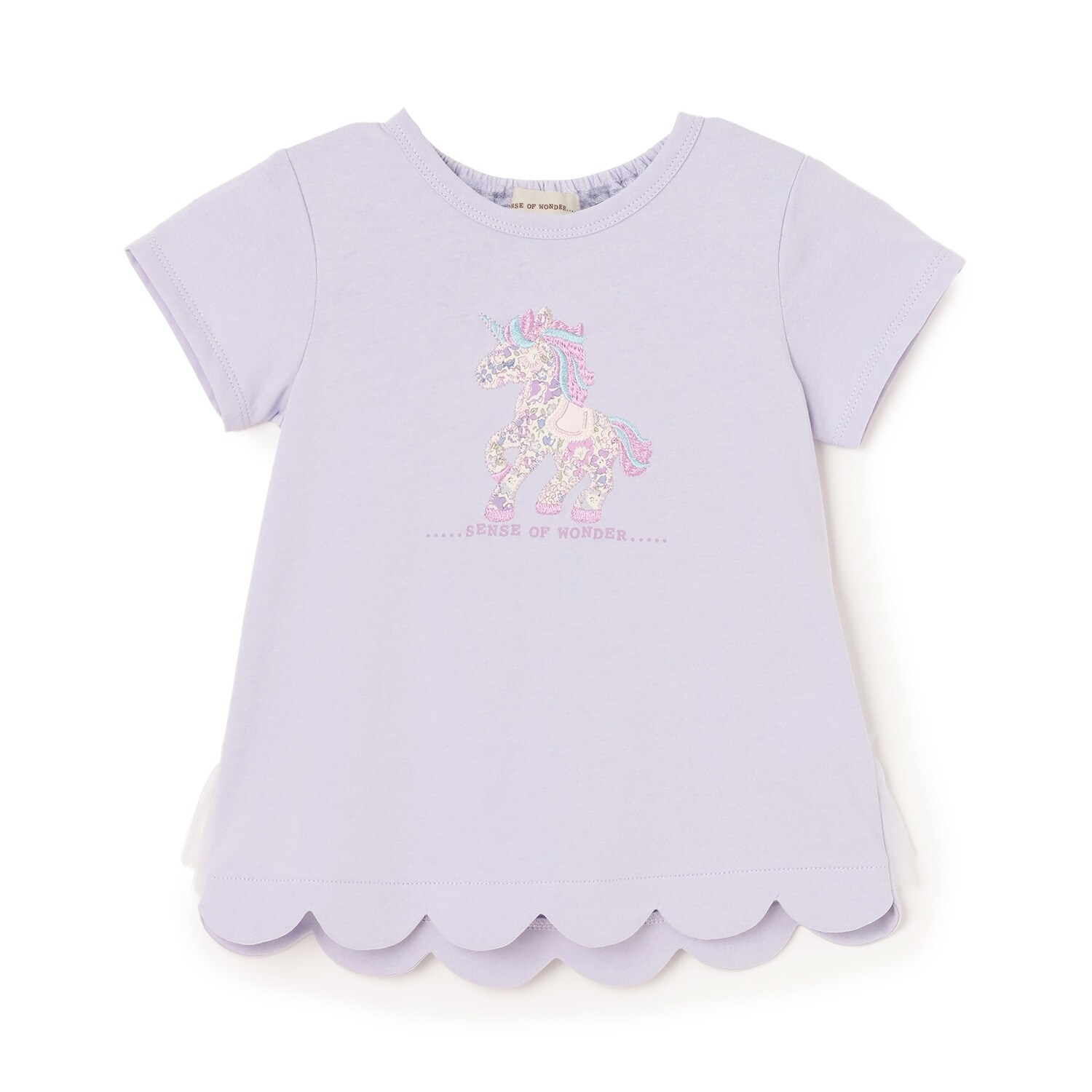 ユニコーンリバティアップリケTシャツ