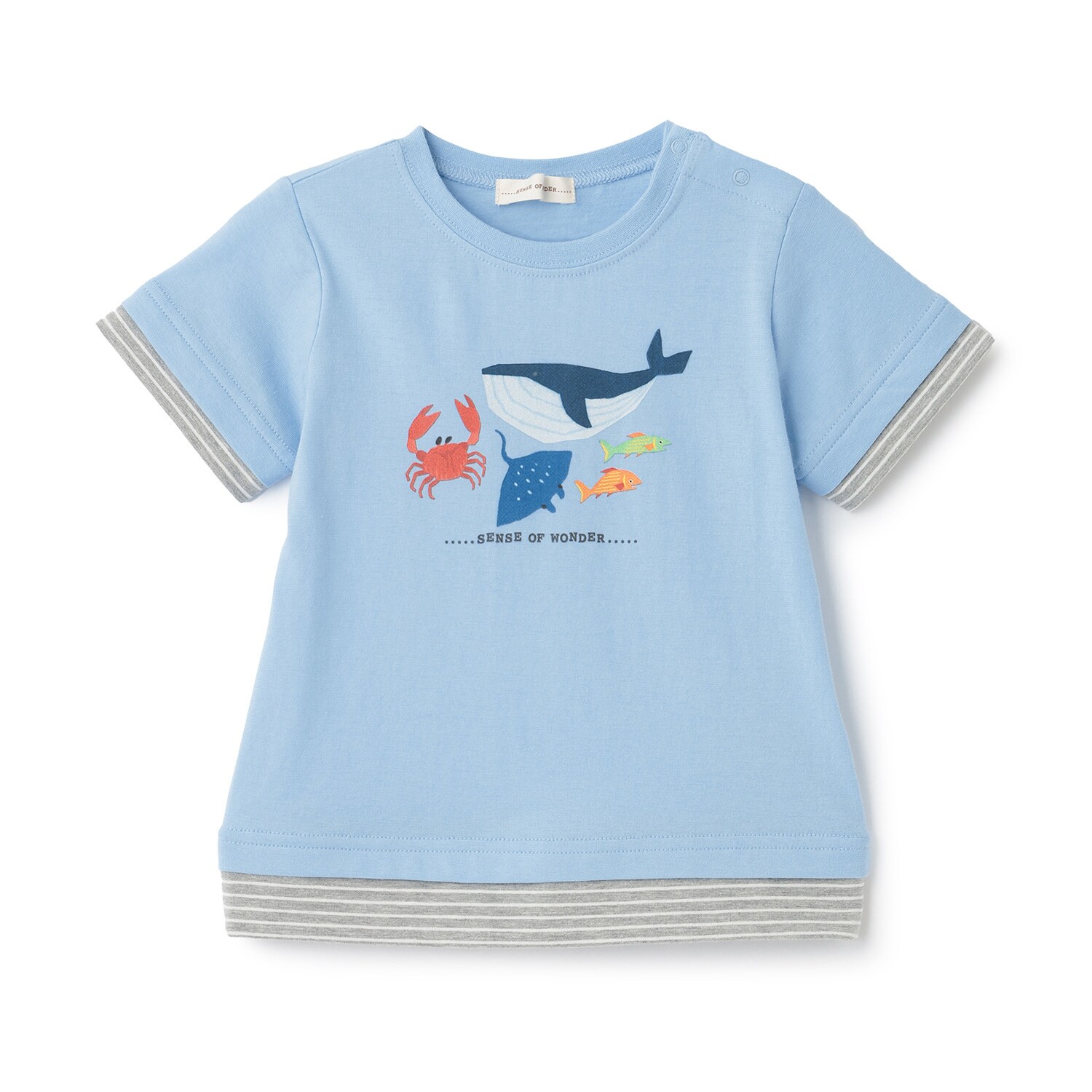 接触冷感海の生物プリント半袖Ｔシャツ