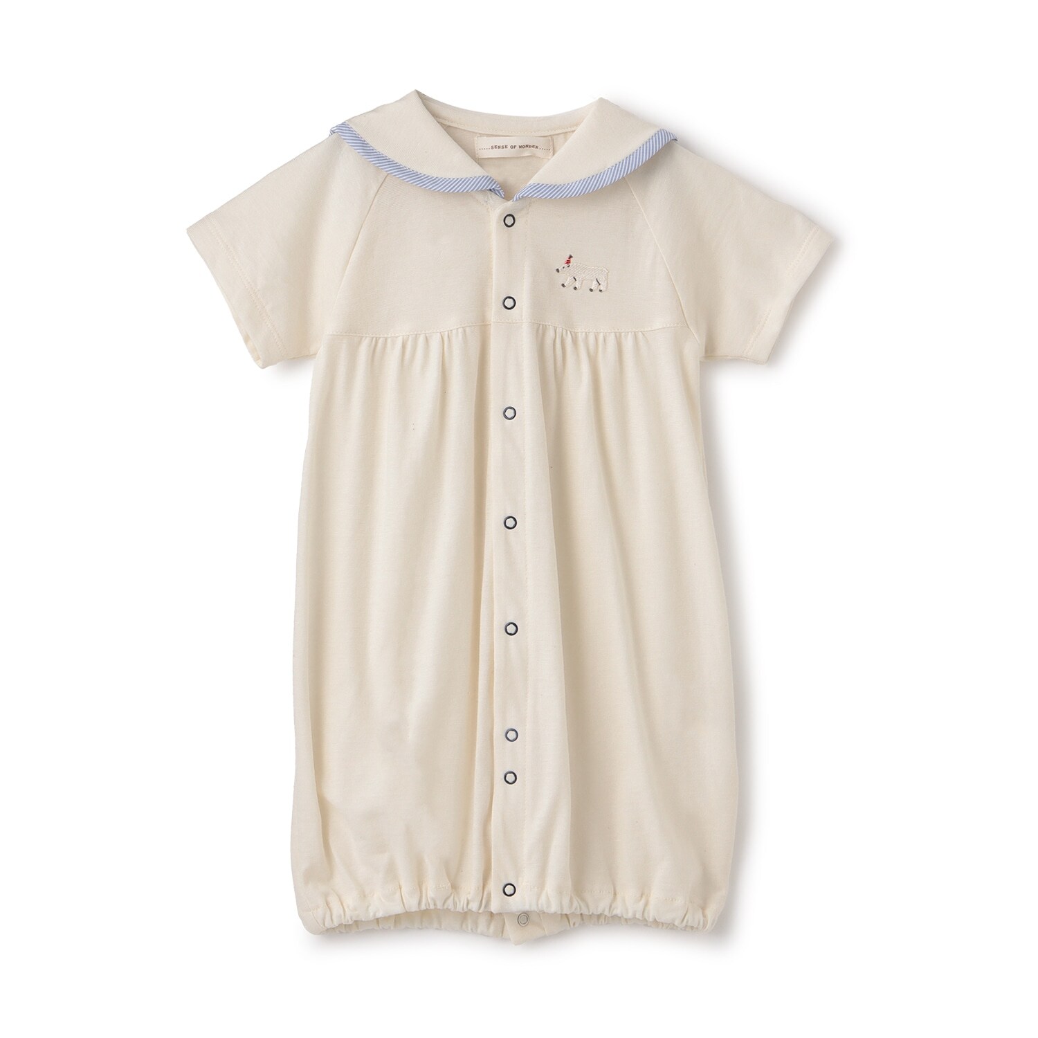 オーガニックセーラー半袖2WAYオール【日本製】