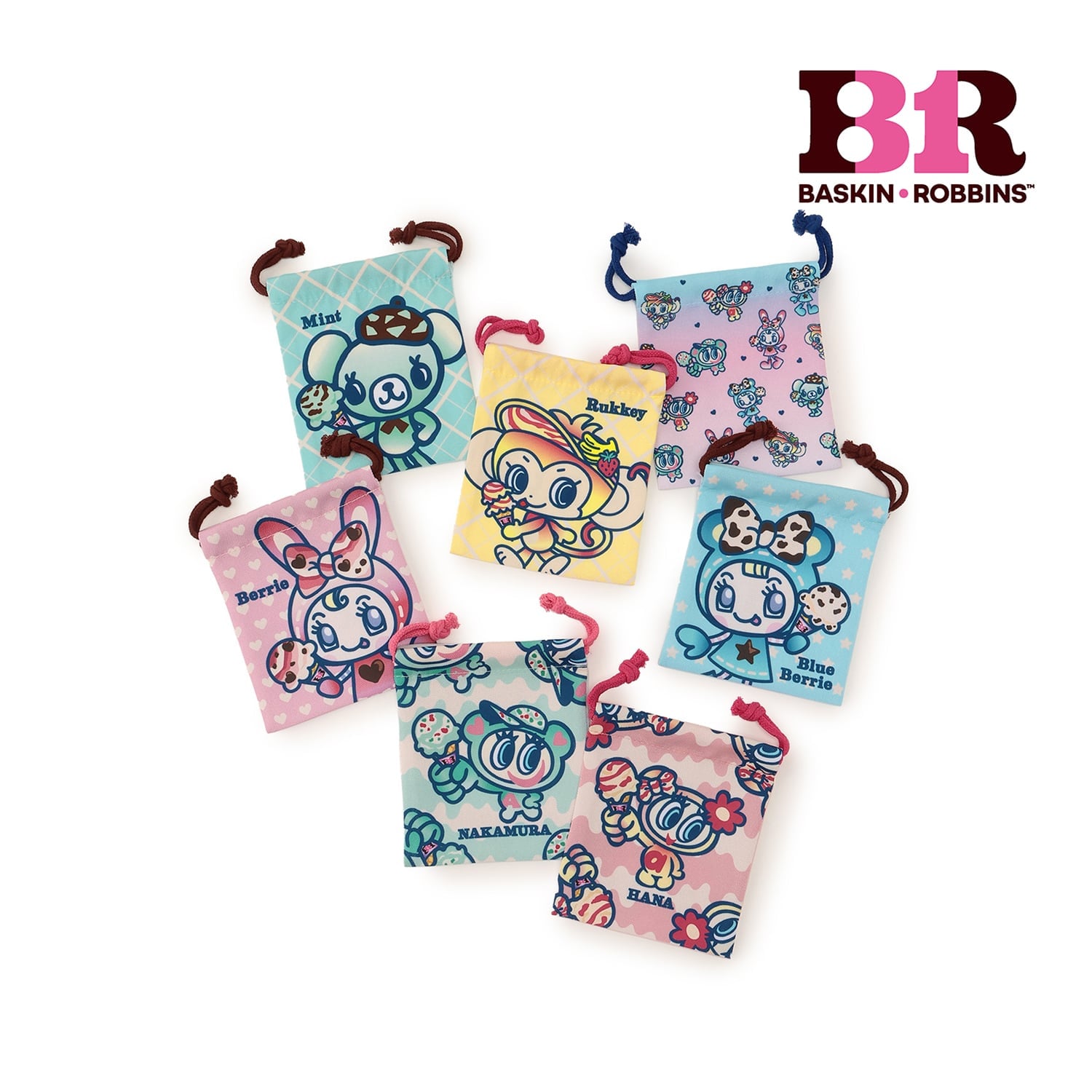 【サーティワン アイスクリーム】×ナルミヤキャラクターズ ランダム巾着