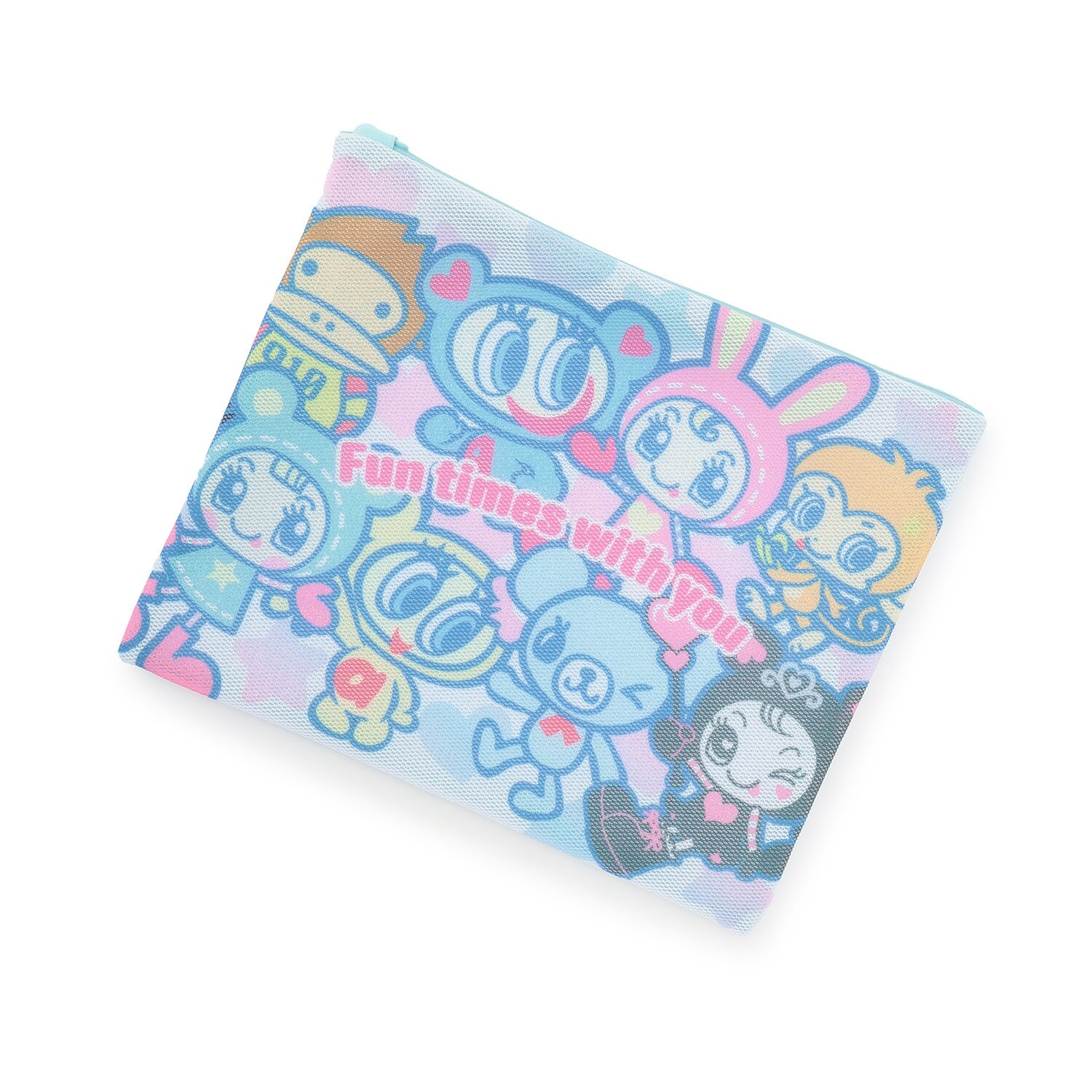 メッシュフラットポーチ【ベリエちゃん/ブルーベリエちゃん/デビリーちゃん/ナカムラくん/ルッキー/ミントくん/ハナちゃん/ちびゾー】