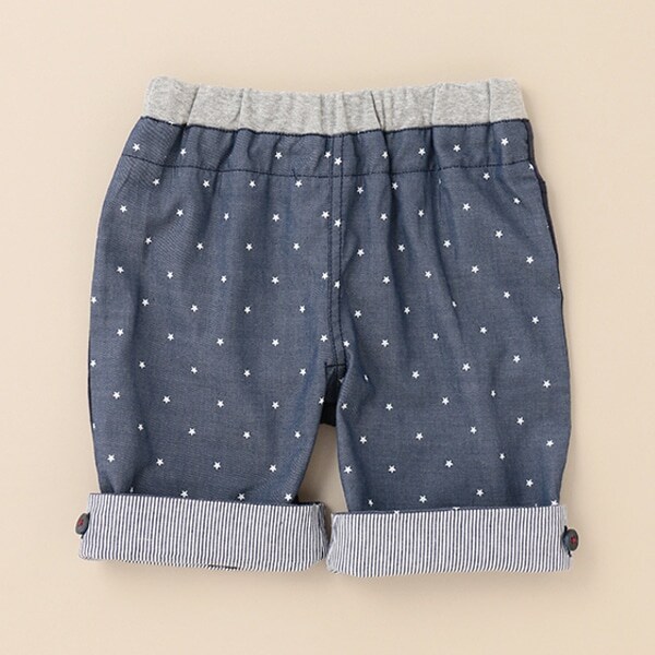 星柄ダンガリーハーフパンツ