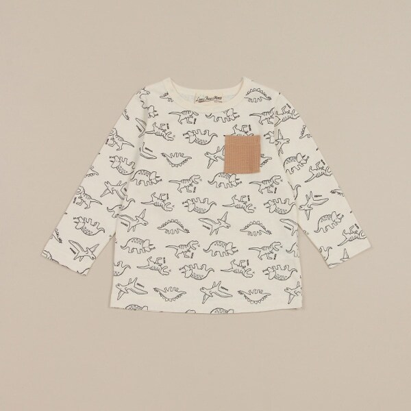 ゆるザウルス総柄長袖Tシャツ