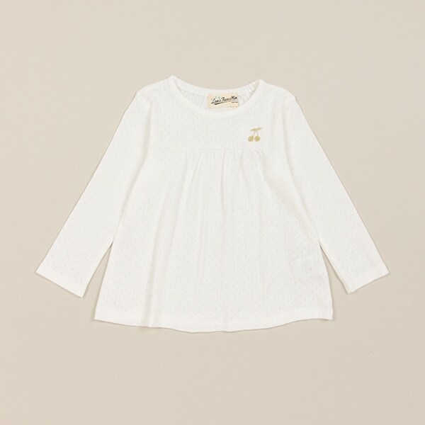 cherry刺しゅう長袖Tシャツ