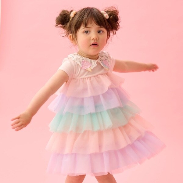 アイス衿チュールワンピース