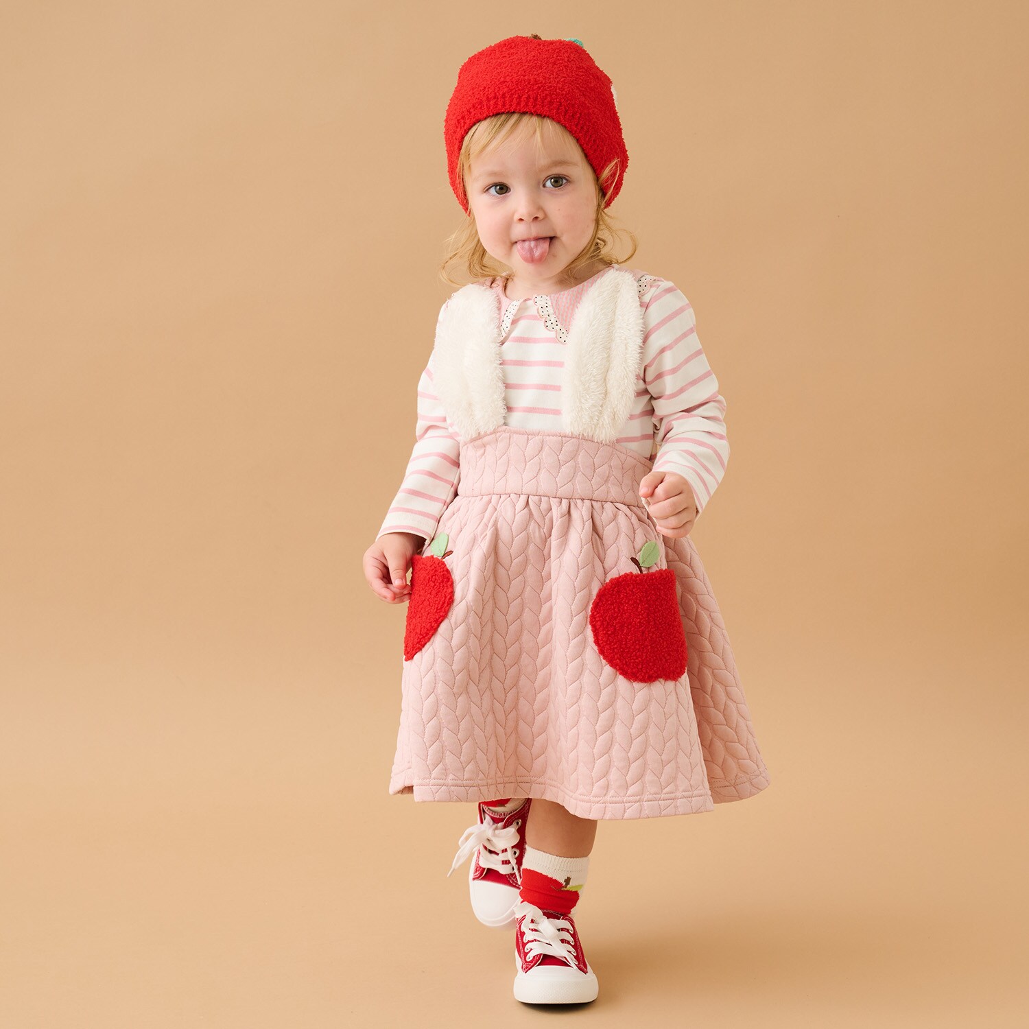 りんごポケットジャンパースカート