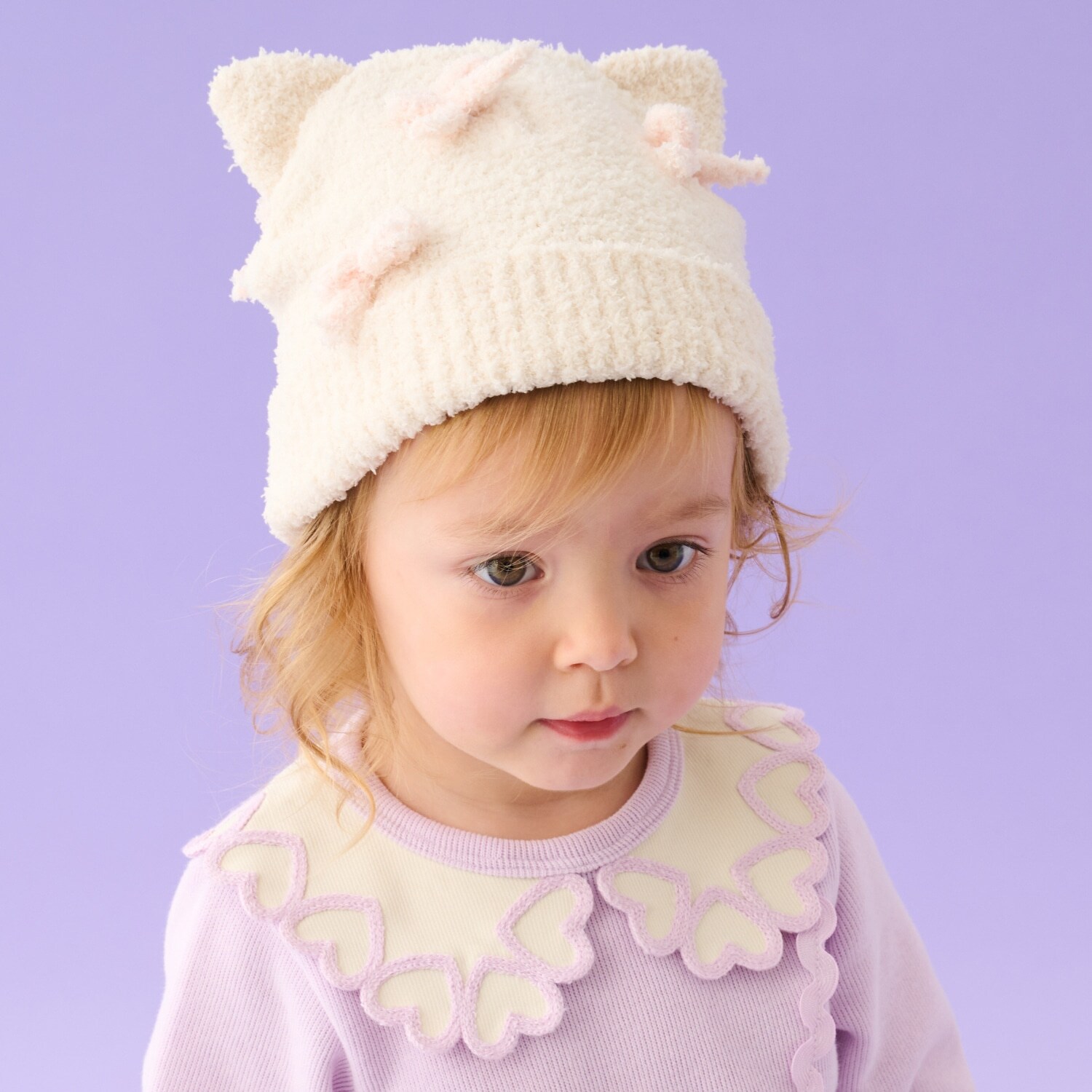 ネコ耳リボン帽子