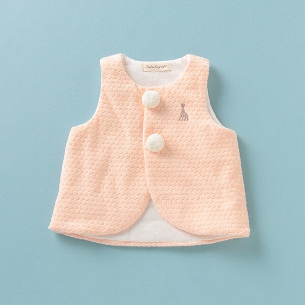 水玉ベロアべスト【日本製】