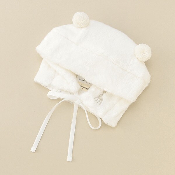 マイクロファーポンポン帽子【日本製】