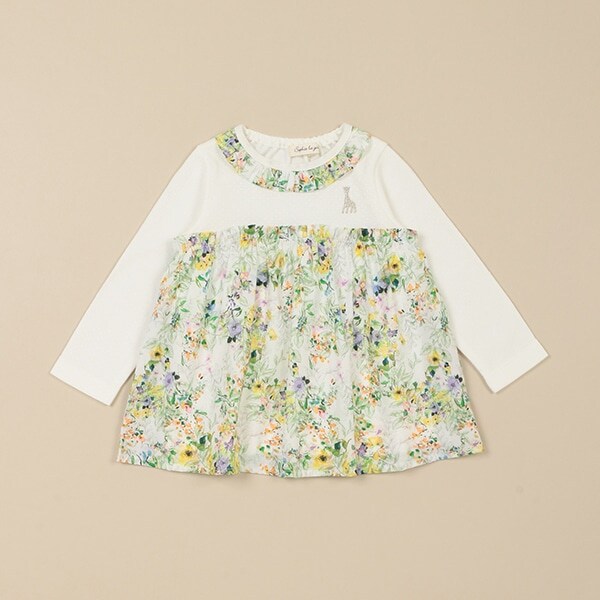 ブライトスムース花柄チュニック【日本製】