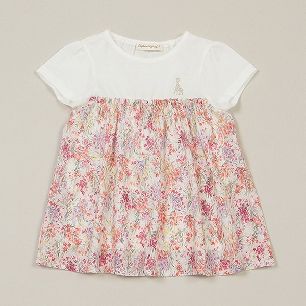 ブーケ柄チュニック【日本製】