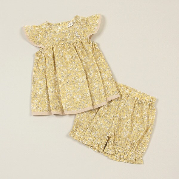 小花柄ベビースーツ【日本製】