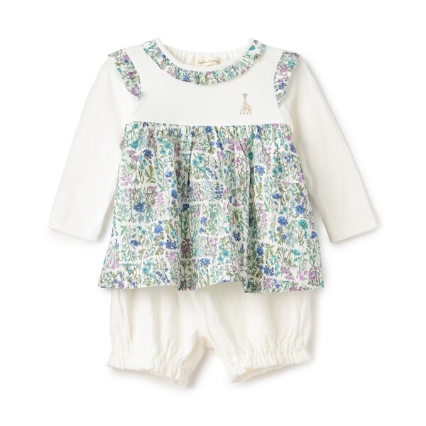 小花柄ベビースーツ