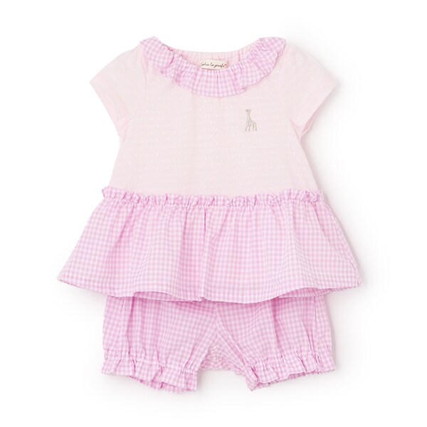 ギンガムチェックベビースーツ【日本製】