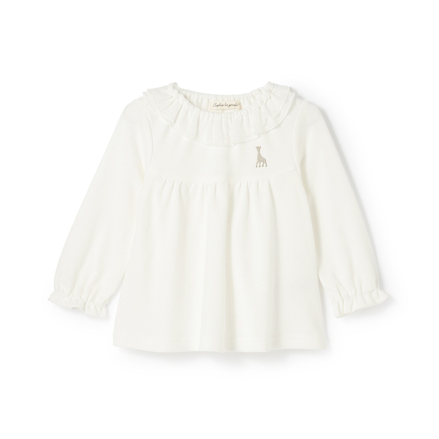 フリル衿スムースブラウス【日本製】