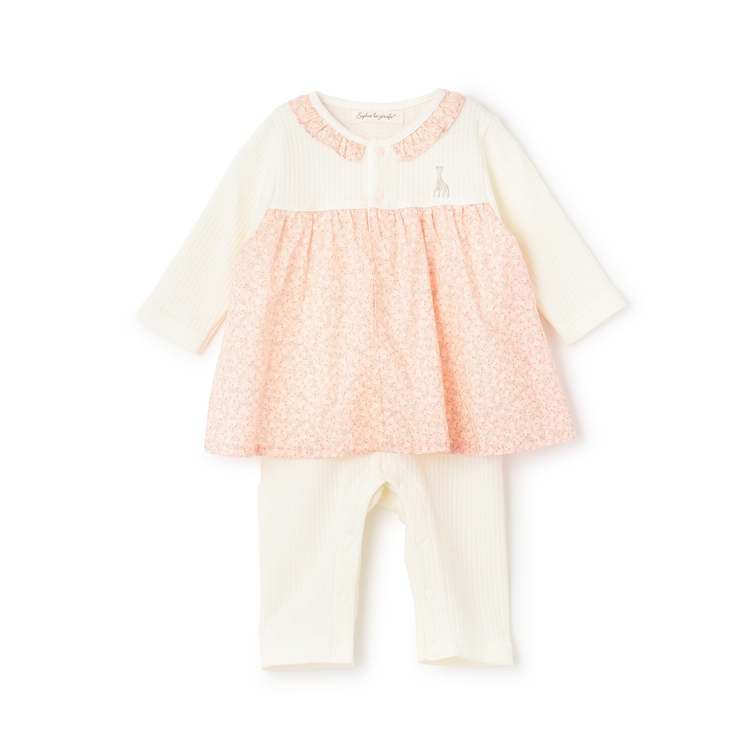 小花柄カバーオール【日本製】