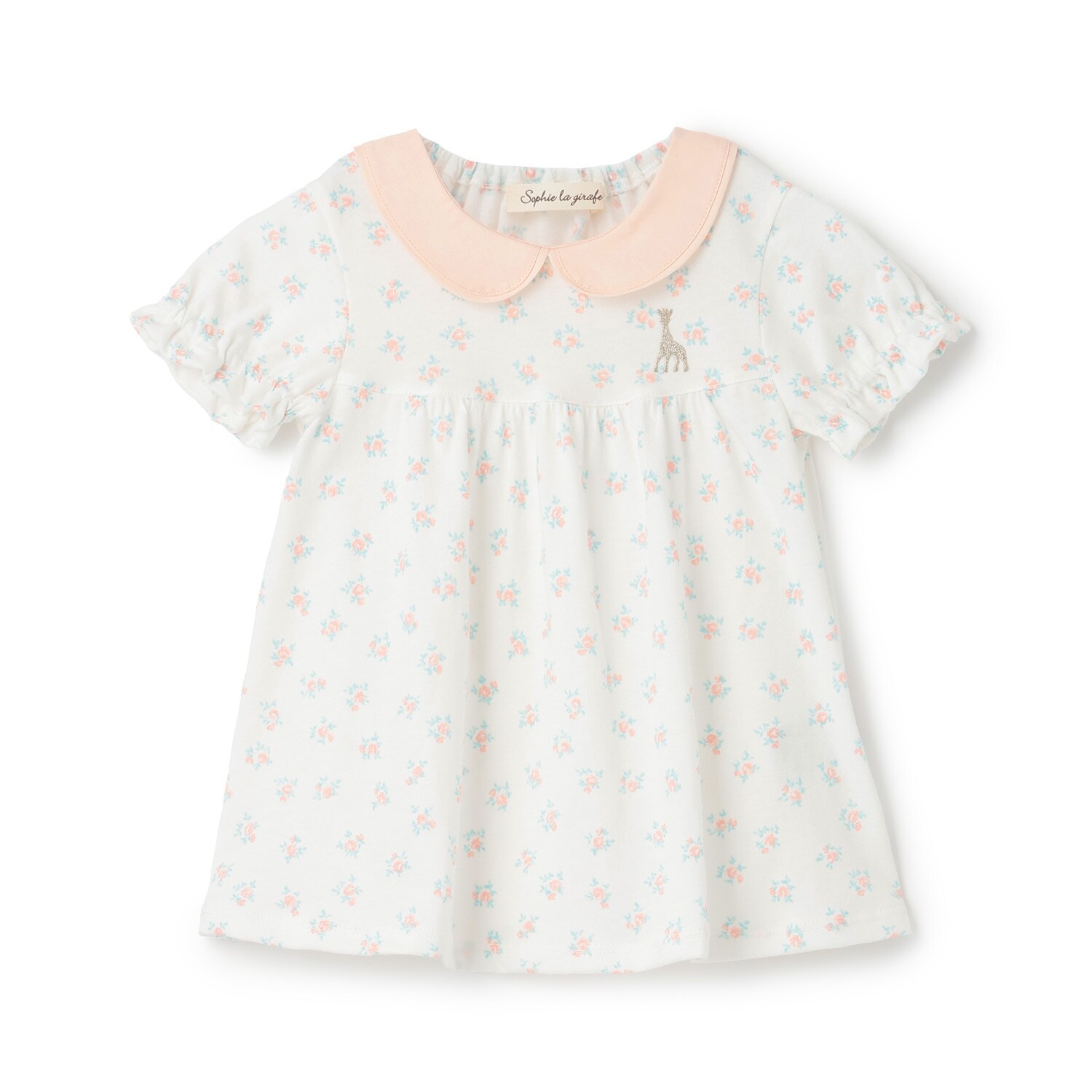 花柄プリント半袖Tシャツ