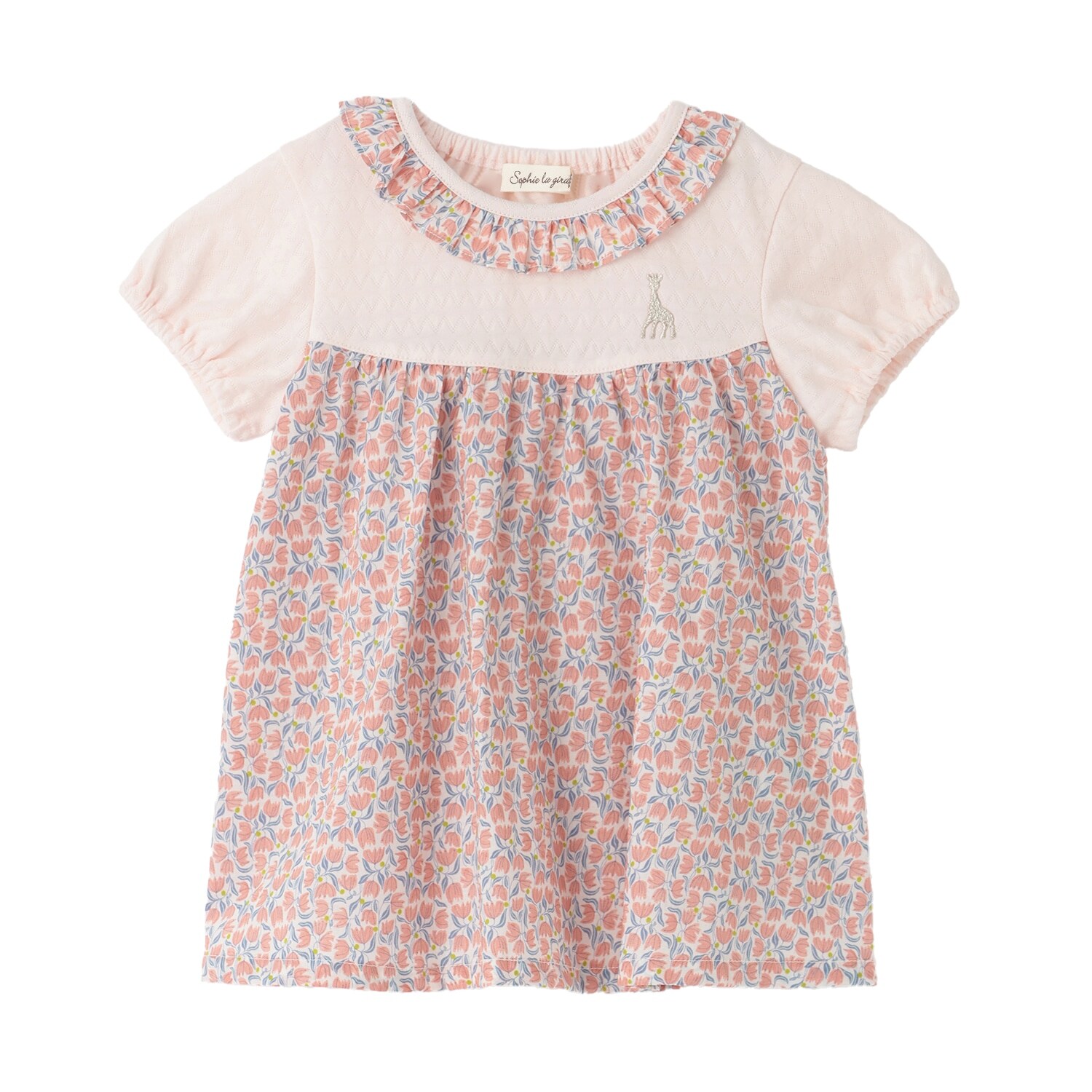 花柄半袖チュニック【日本製】