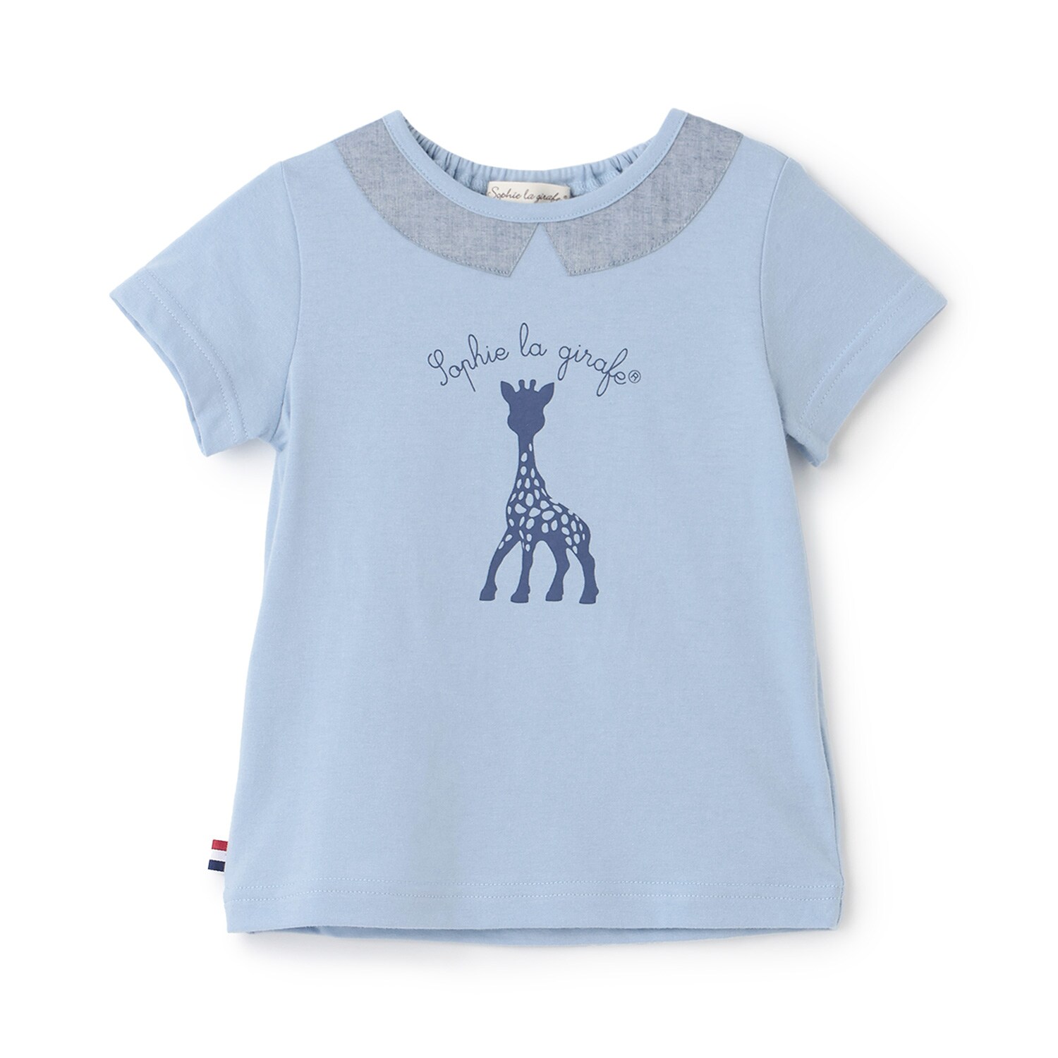 衿つきソフィプリント半袖Tシャツ