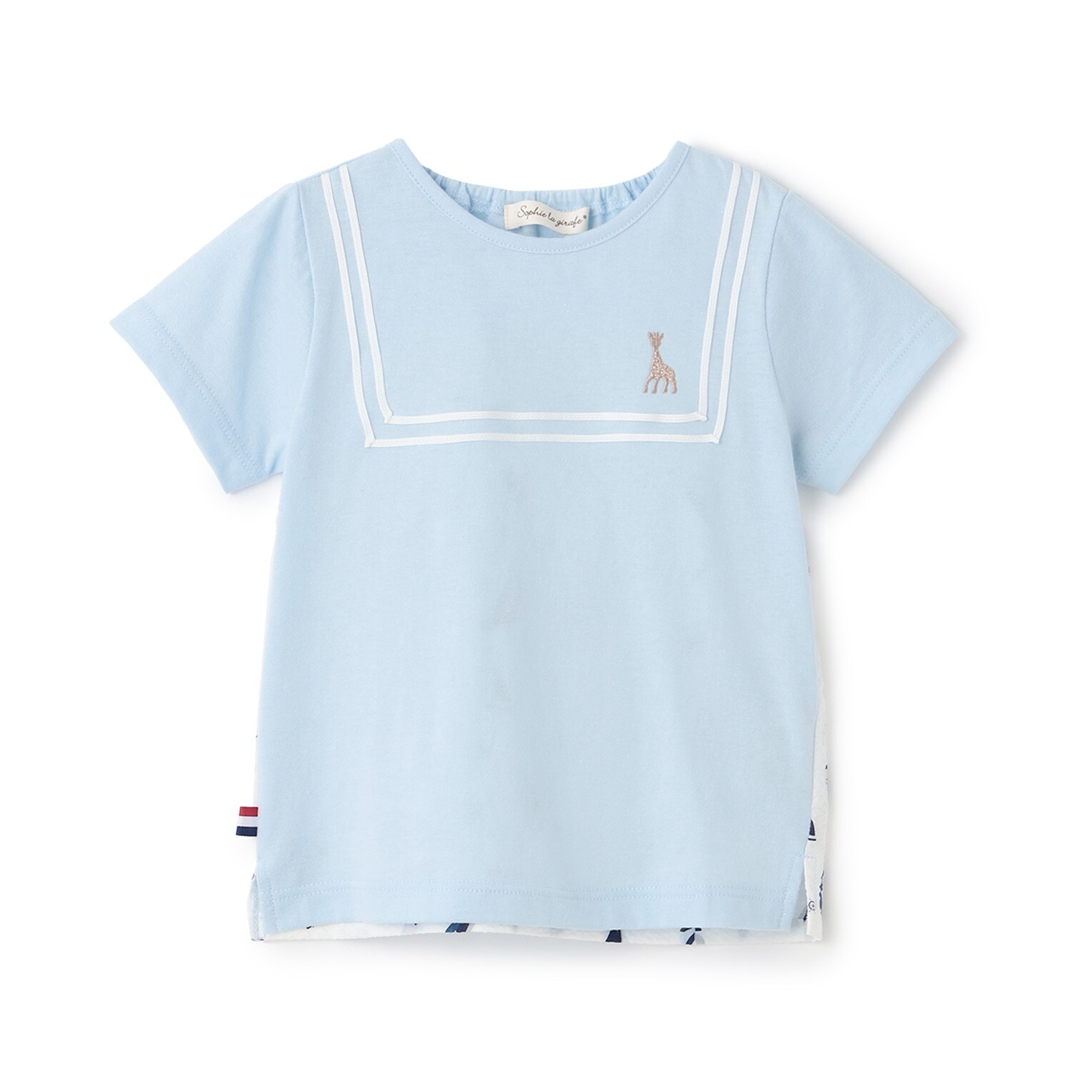 ヨット柄サッカー切り替え半袖Tシャツ【日本製】