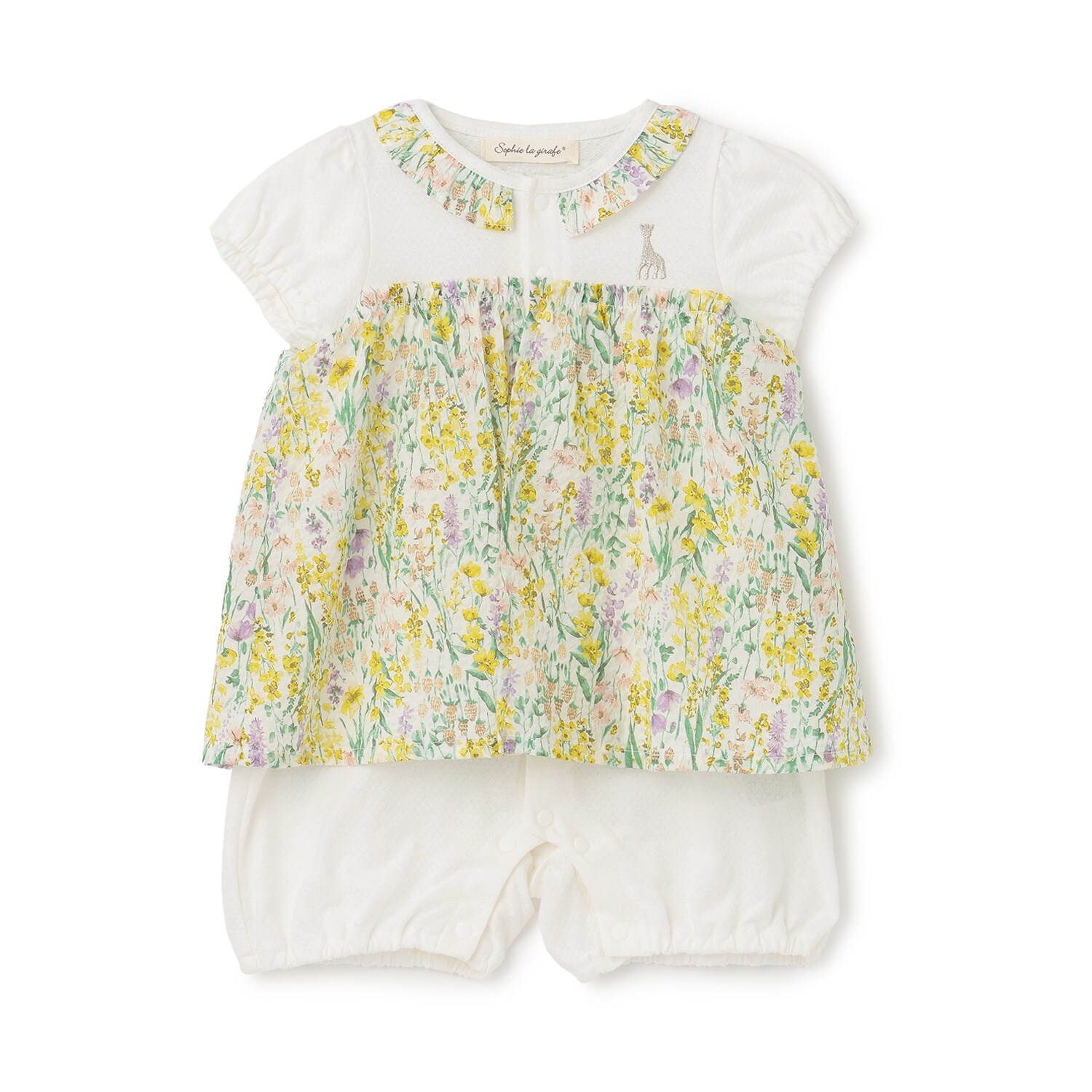 リップル花柄ショートオール