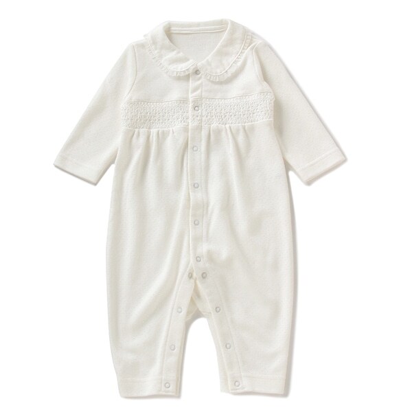 【KISETTE】 ブライトスムースジャカードカバーオール【日本製】