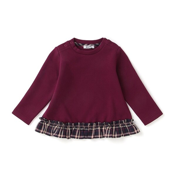 【KISETTE】 裾フリル長袖TEE【日本製】