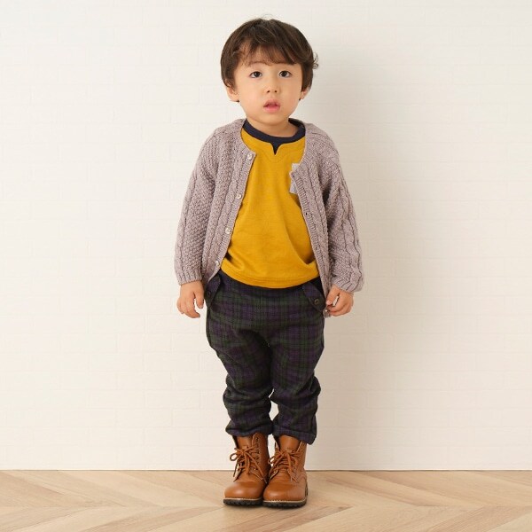 【KISETTE】チェックジャガードパンツ【日本製】