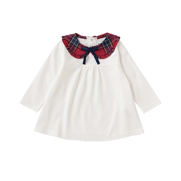 【KISETTE】チェック衿長袖Tシャツ【日本製】