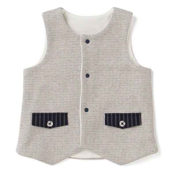 ミニ千鳥ジャカードベスト【日本製】