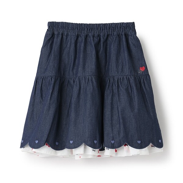 ハート柄リバーシブルスカート(140cm)