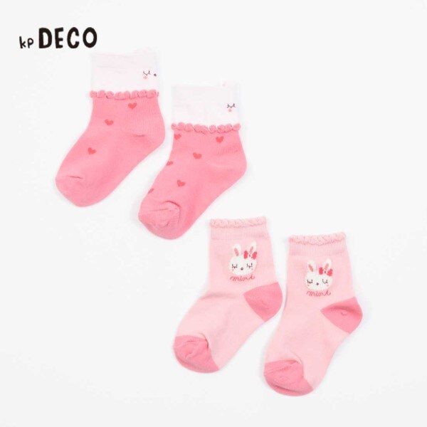 KPDECO うさぎちゃんソックス2足セット(11～23)