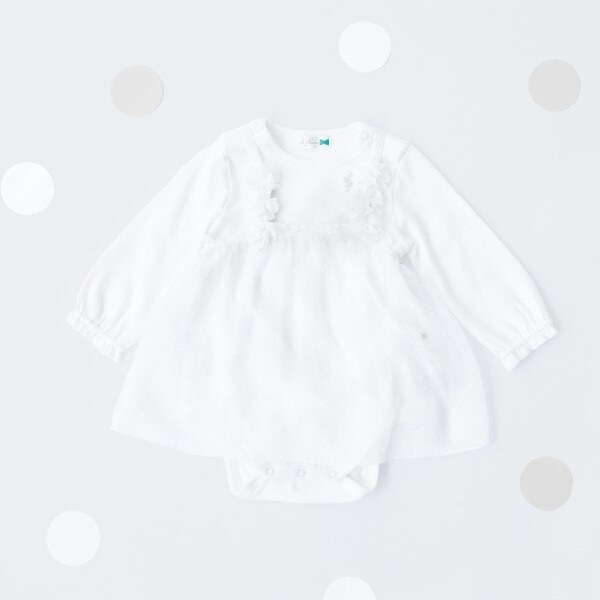 KP 花モチーフシフォンチュニック＆ロンパースセット