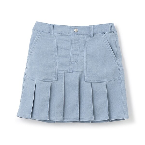 メッシュデニムプリーツスカート