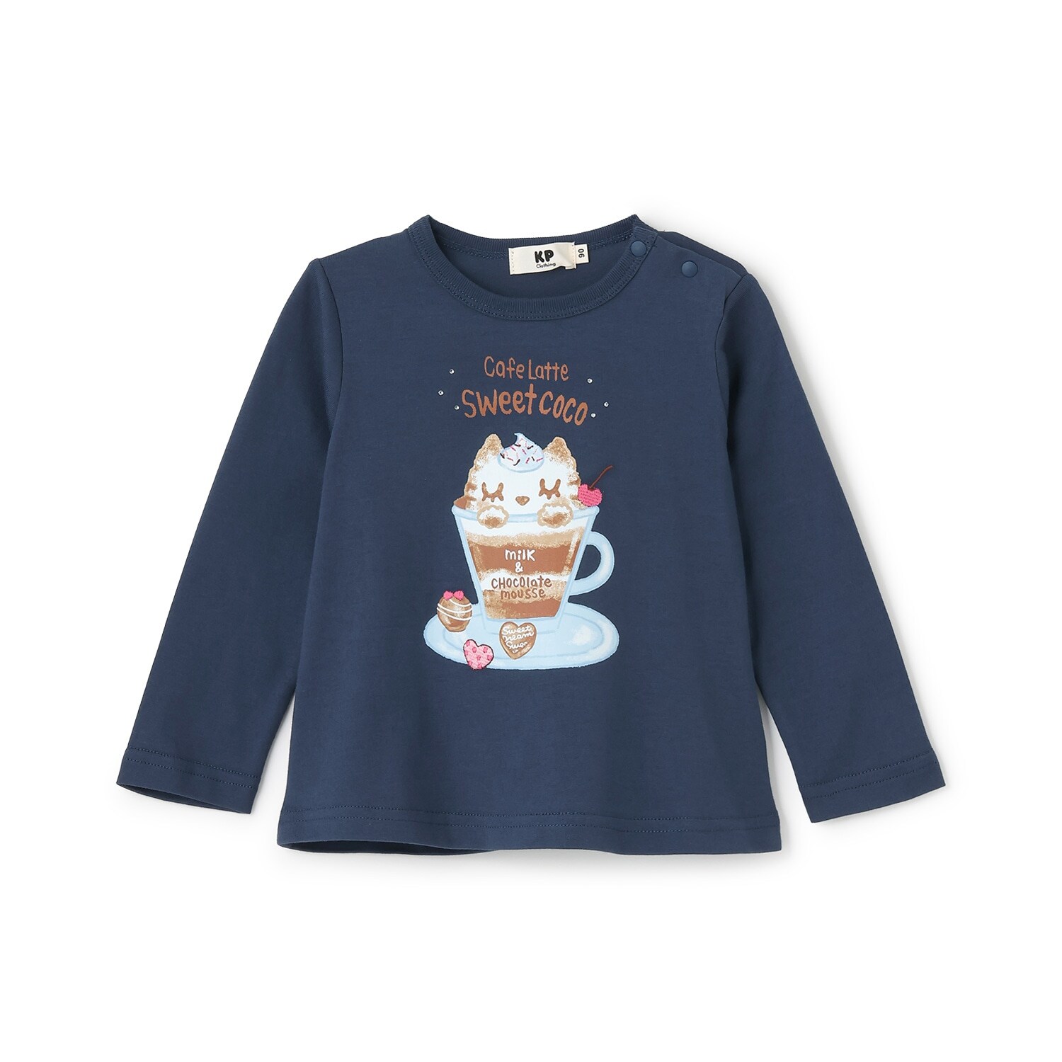 ラテcocoプリント長袖Tシャツ
