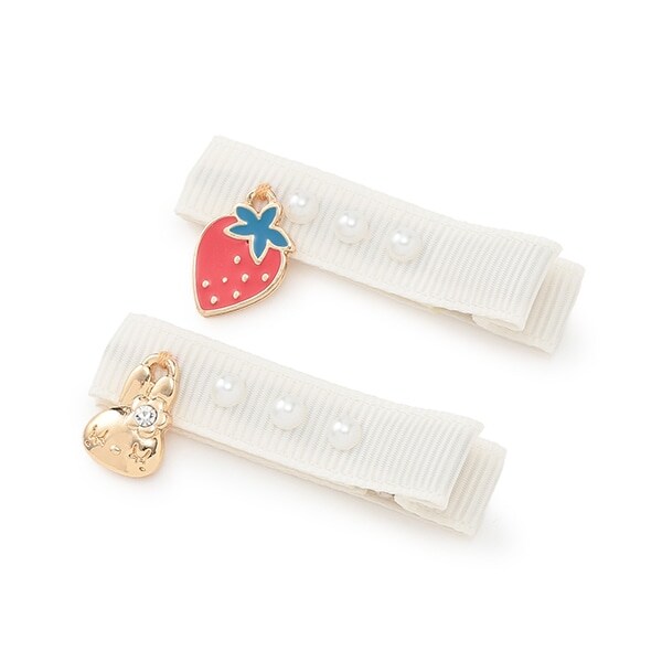 イチゴモチーフヘアクリップ