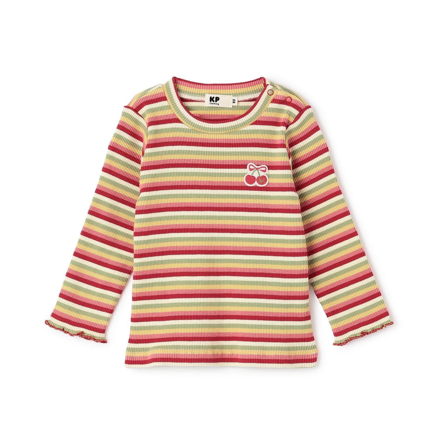 マルチボーダー テレコ 長袖Tシャツ