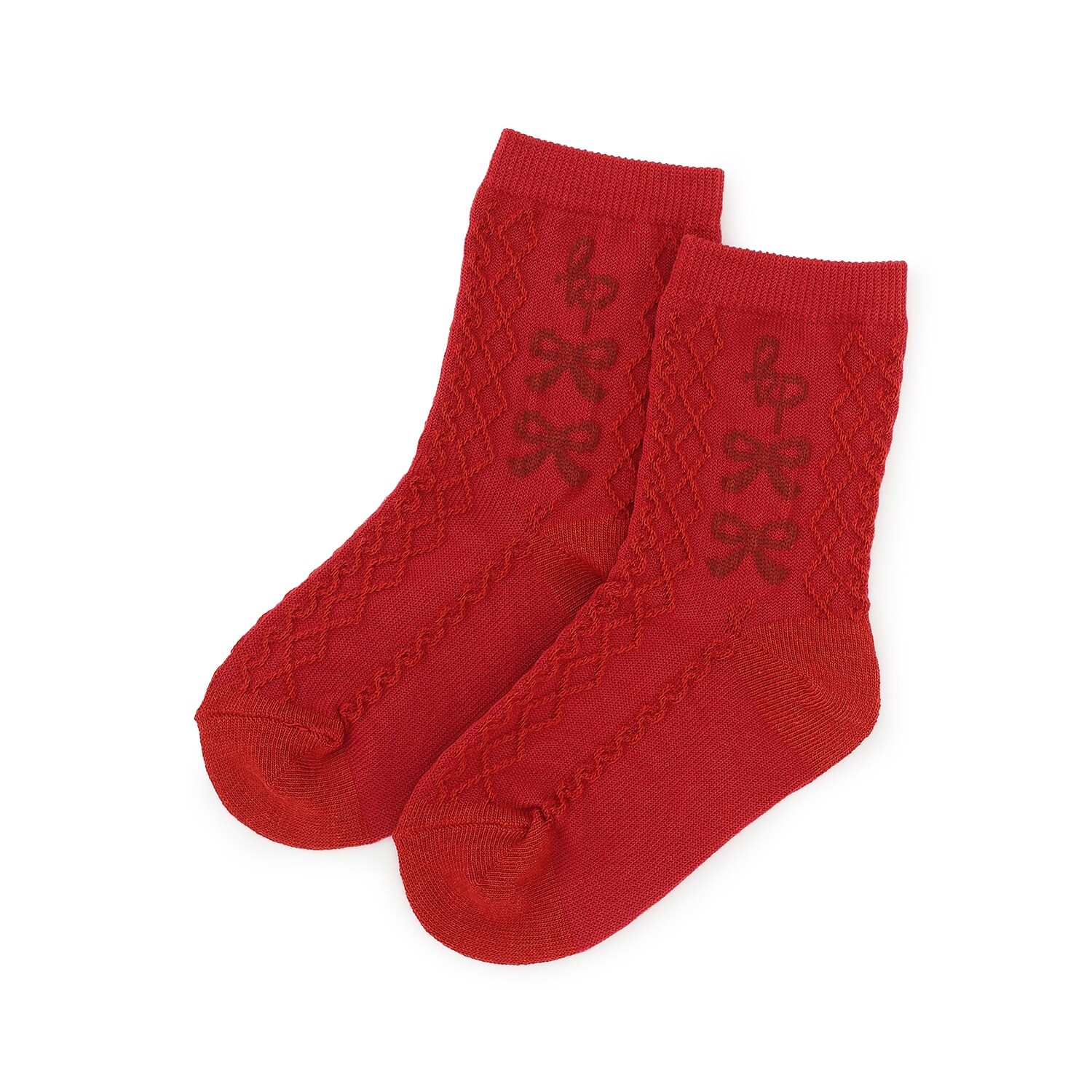 リボン柄 フロート編ソックス