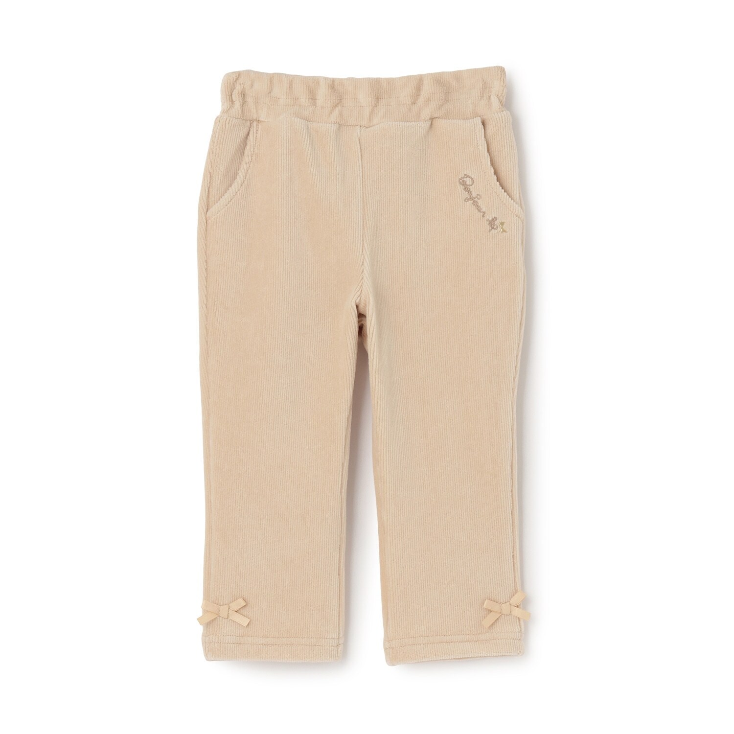 mimiちゃん刺しゅう ニットコール パンツ