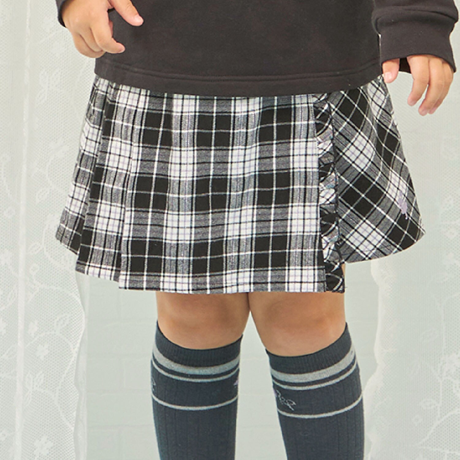 ラメチェック キュロット