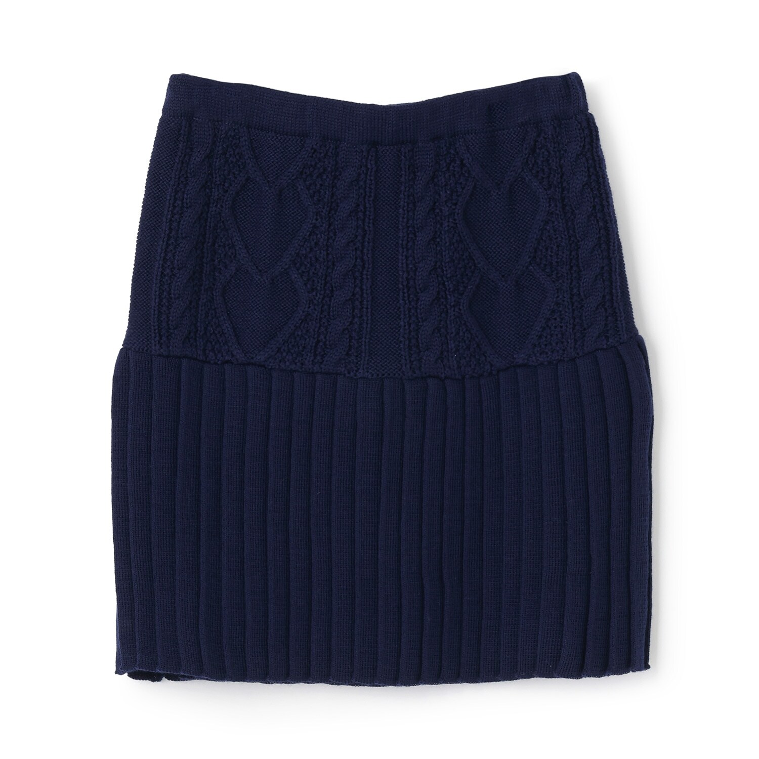 ケーブル編 ニットスカート 【ウォッシャブル】