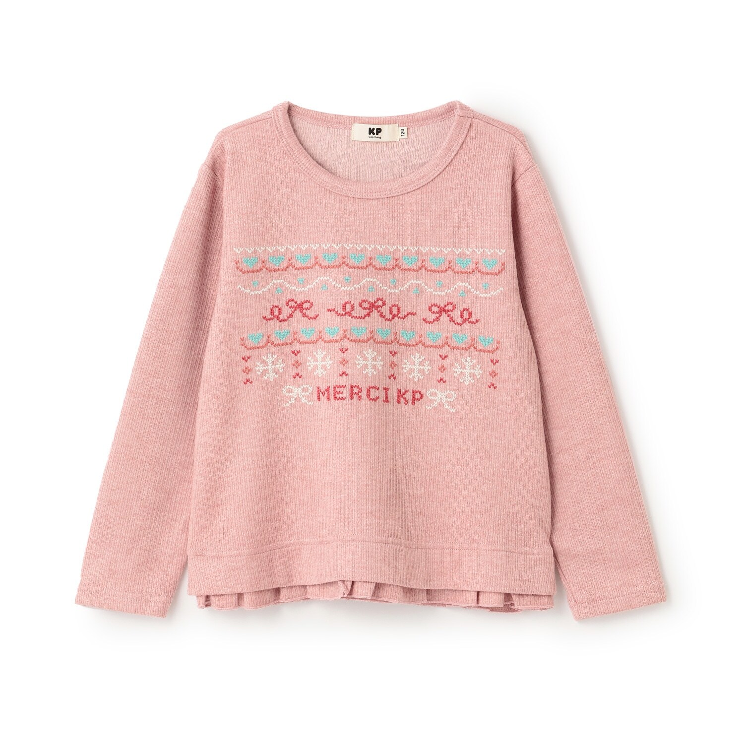 クロス刺シュウ リブWフェイス トレーナー