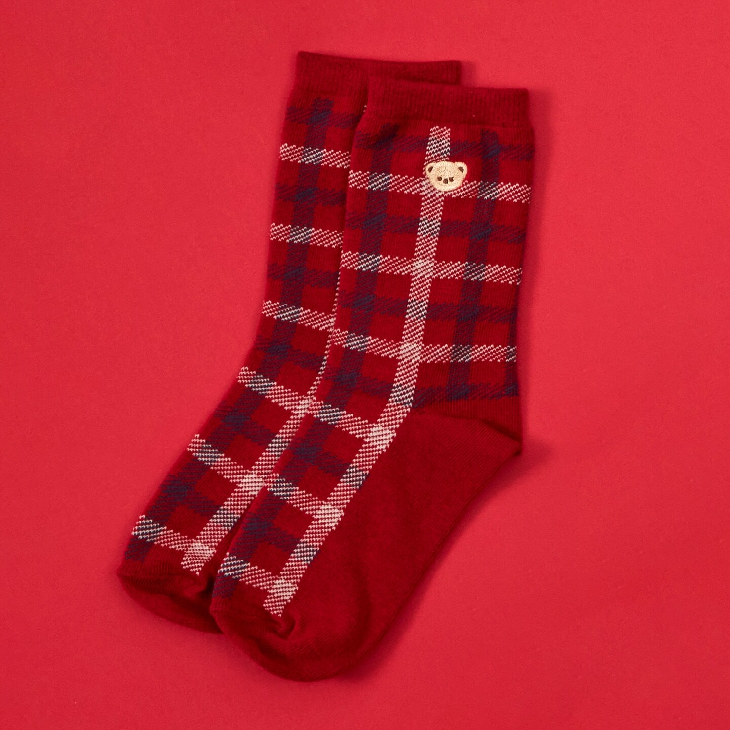 チェックソックス (くま)