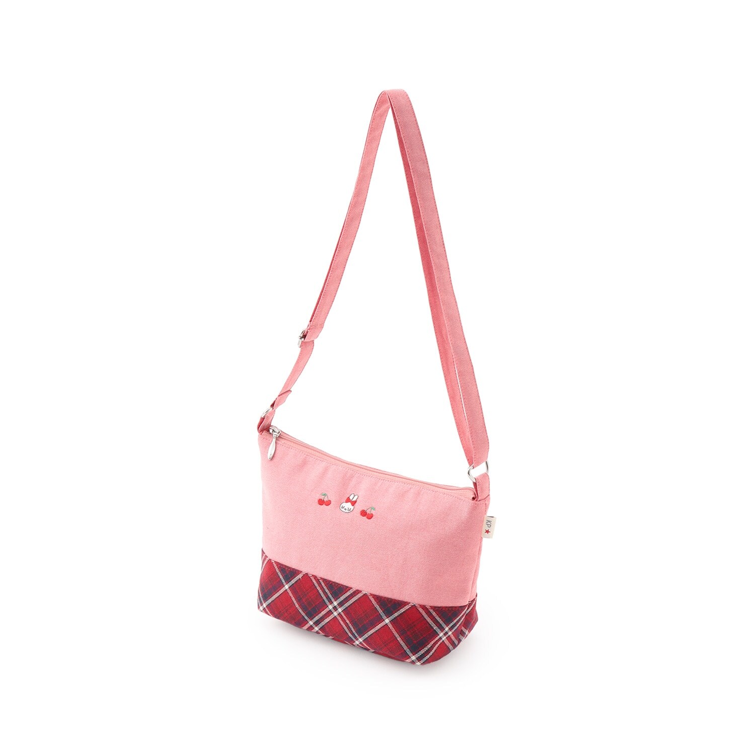 先染チェック×ダンガリー ショルダーバッグ