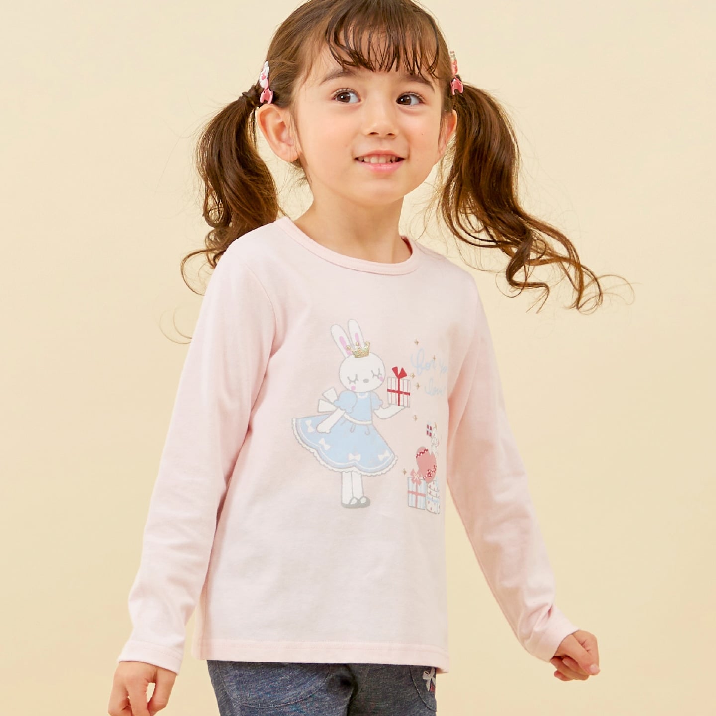 【GOOD PRICE】 mimiちゃんプリント 長袖Tシャツ