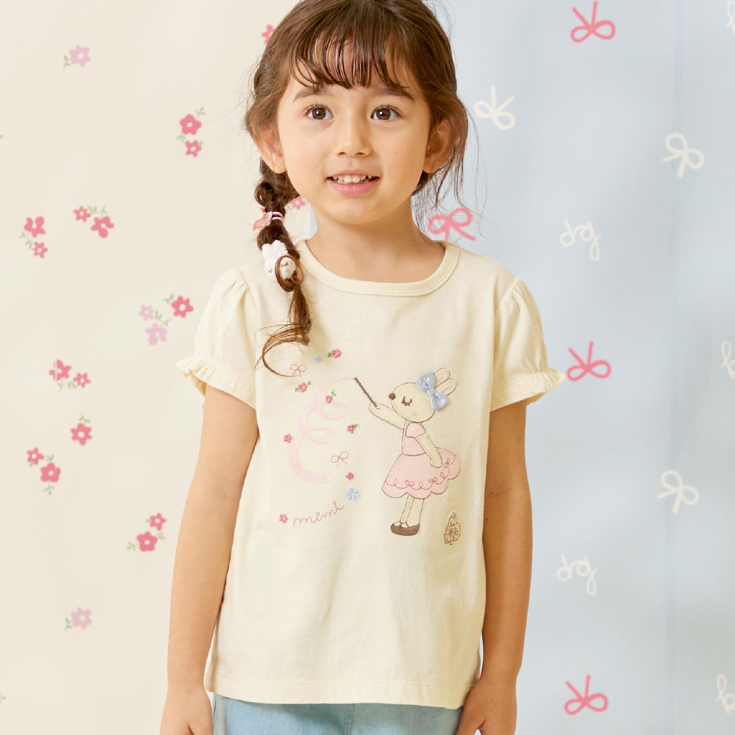 mimiちゃん アップリケ Tシャツ